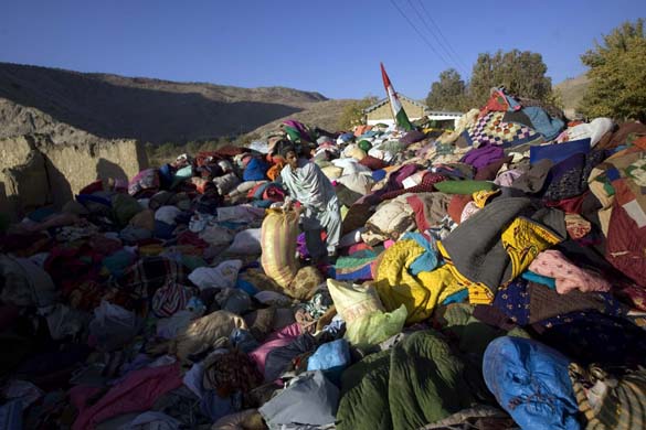 Donated clothes in Pakistan