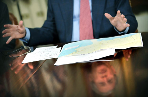 George w Bush addresses the media as hurricane Ike strikes Texas 