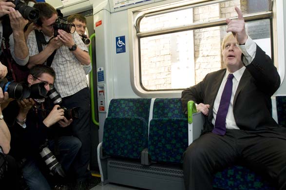 boris johnson on underground tube