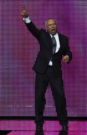 Colin Powell dances
