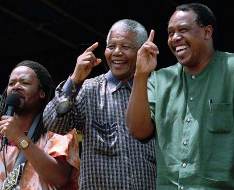 Nelson Mandela dances