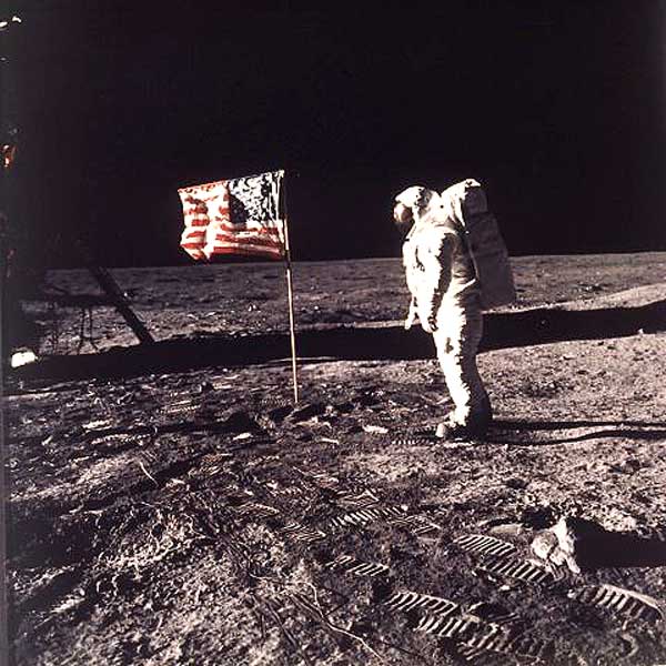 Aldrin on the moon