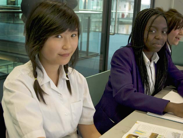 Girls in a classroom