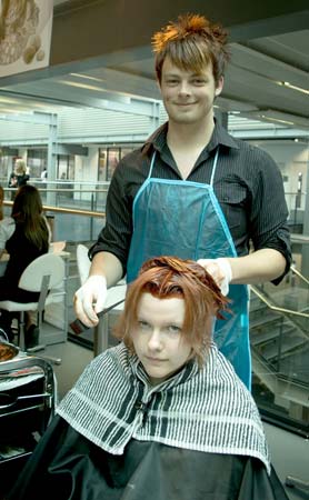 A hair and beauty class at BBA