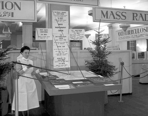 A manequin is used to show the way around the newly built NHS Park hospital near Manchester 
