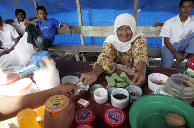 Salvia's shop, funded by grant, in Indonesia