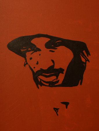 Portrait, canvas and acrylic