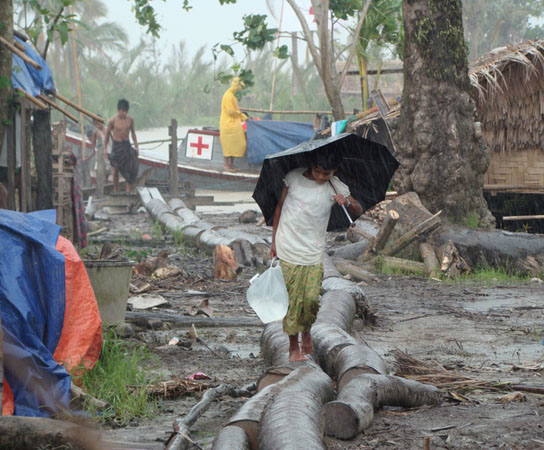 Aid work in Burma