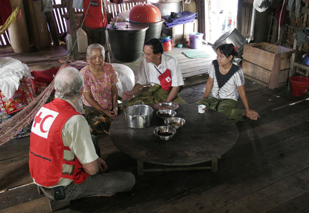 Aid work in Burma