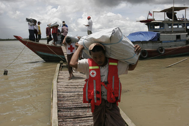 Aid work in Burma