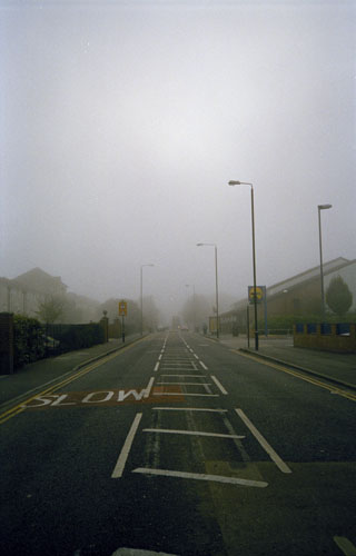 Foggy road
