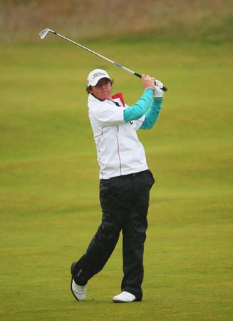 Rory McIlroy hits a shot