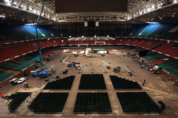 Joe Calzaghe versus Mikkel Kessler at the Millennium Stadium, Cardiff