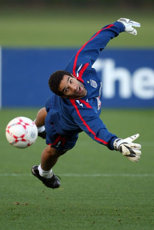 David James dives to make a save