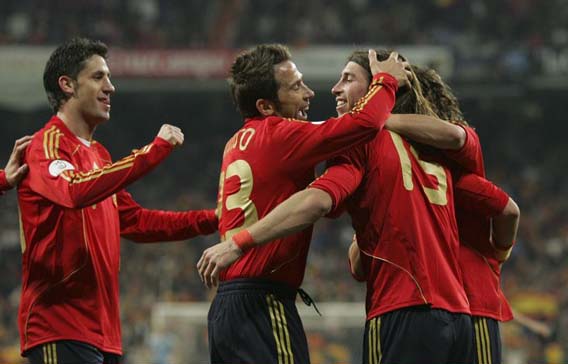 Spain celebrate