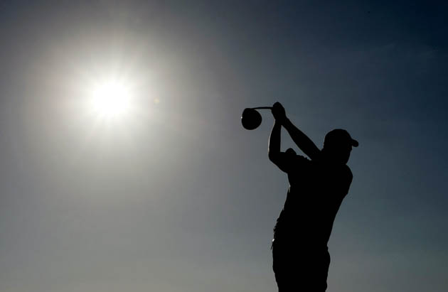 Sam Walker at the golf masters, Portugal