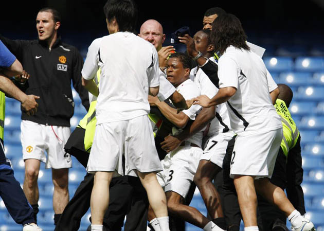 Patrice Evra pitch brawl