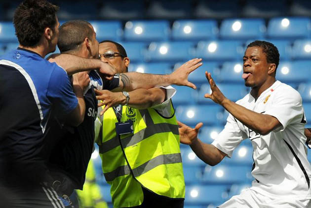 Patrice Evra pitch brawl