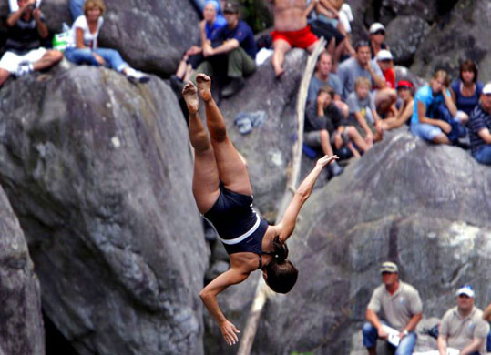 Cliff diving 