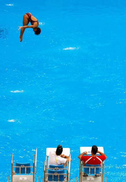 Olympic diving practice