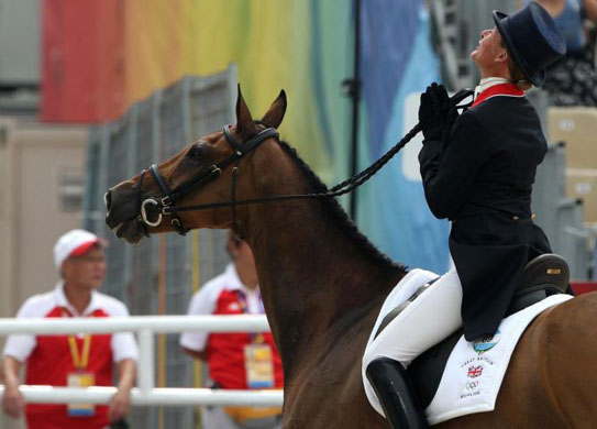 Mary King of GG equestrian team riding on Call Again Cavalier