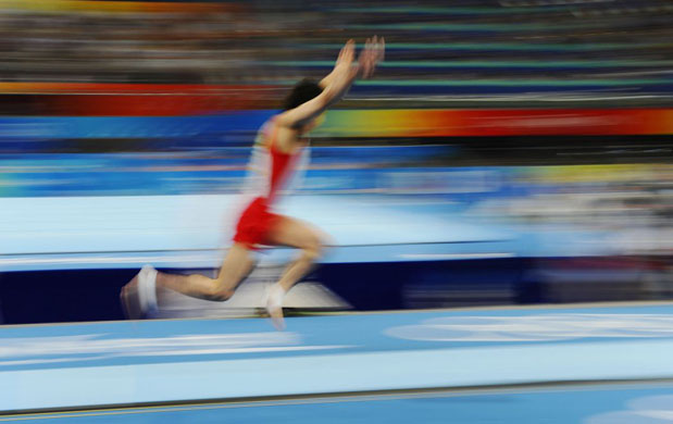 Takuya Nakase of Japan runs to vault