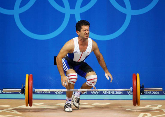 Olympics: weightlifting Kamran Panjavi of Great Britain 