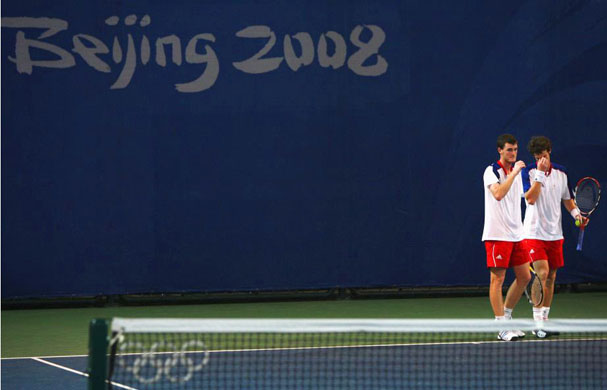 Olympics: Team gb: Andy Murray and brother Jamie lose their Men's Doubles Second Round match to Arnaud Clement and Michael Llodra of France 