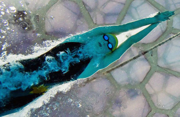 olympics: Cate Campbell of Australia competes during the women's 100m freestyle swimming heats