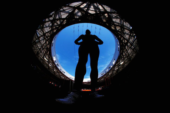 silhouette of athlete