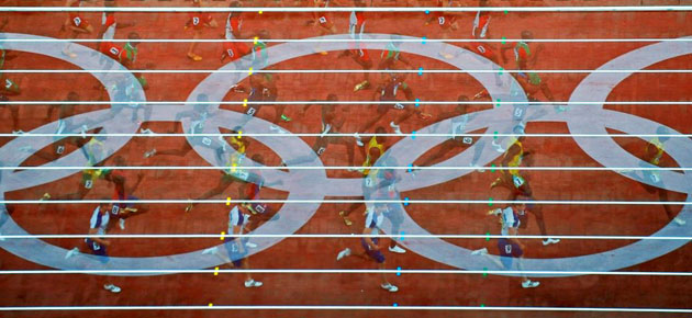 Olympic track and field: 100 metres heats