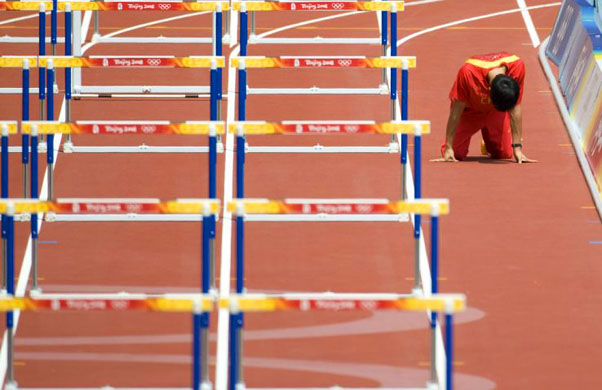Liu Xiang on the track