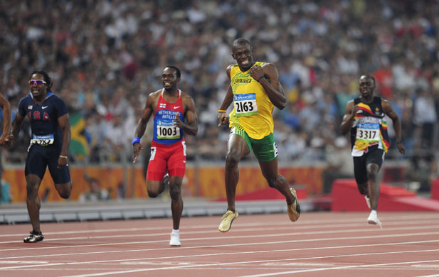 Usain Bolt in the 200m