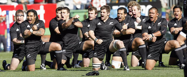 New Zealand players perform the 