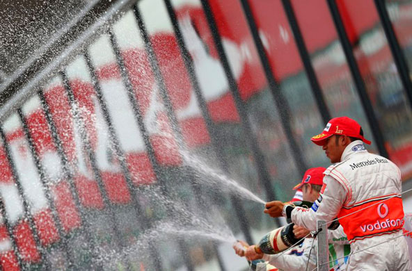 Champagne in the rain