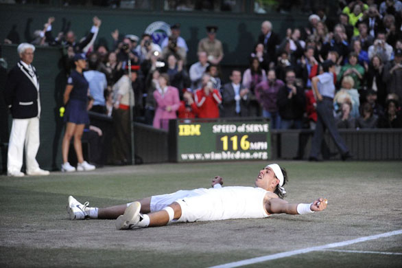 Nadal celebrates match point