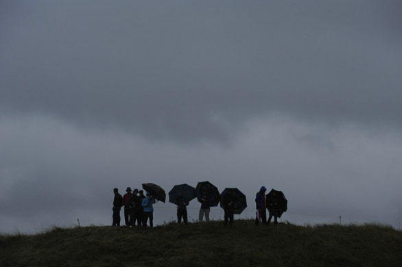 golf fans at Open Championship