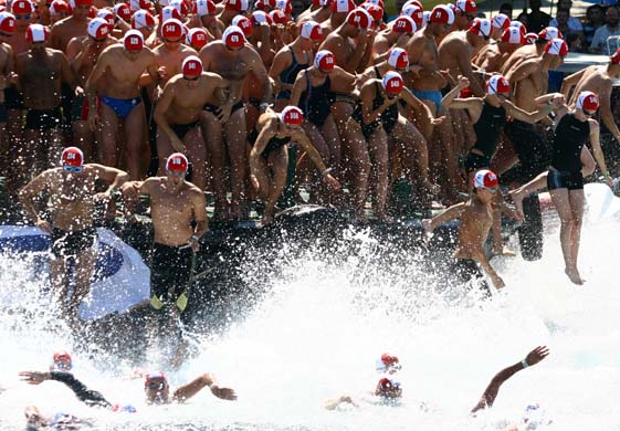 International Bosphorus swimming competitors