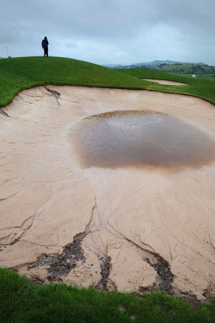 A waterlogged bunker
