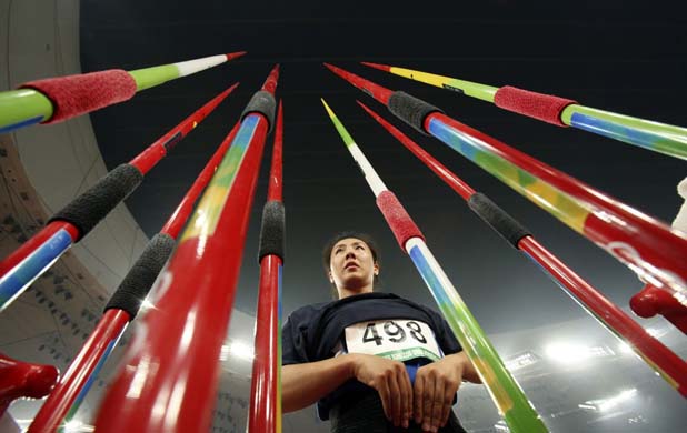 Zhang Li Javelin thrower at finals of Athletics open