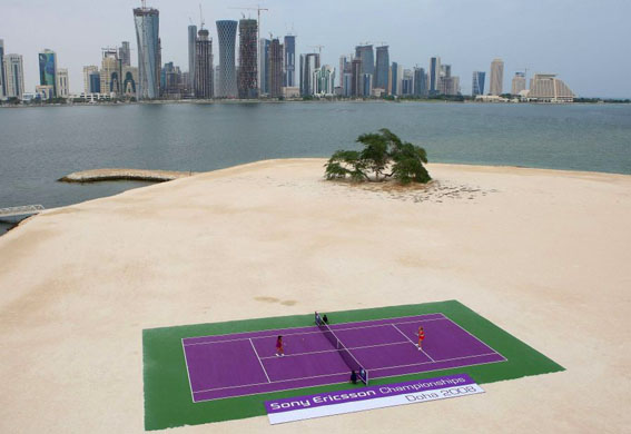 promotional tennis match