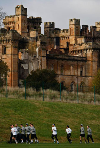Celtic players training