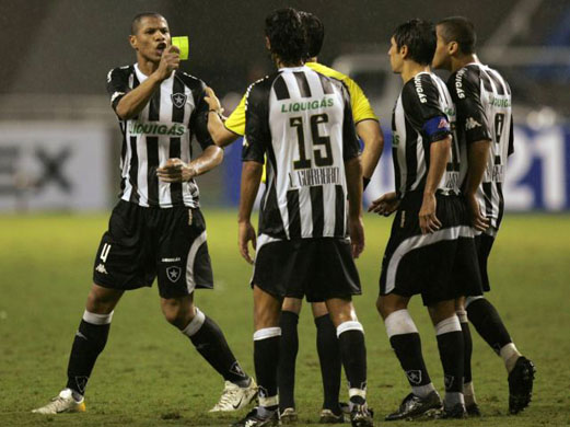 Player books referee