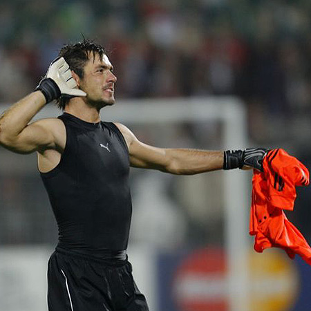 Cluj keeper Eduard Stancioio