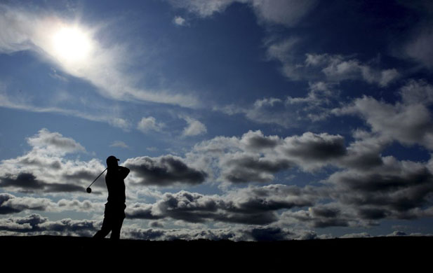 Padraig Harrington plays in  the Alfred Dunhill Links Championship 