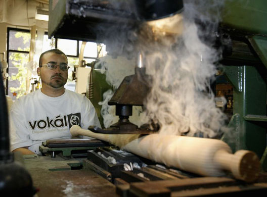 making baseball bats