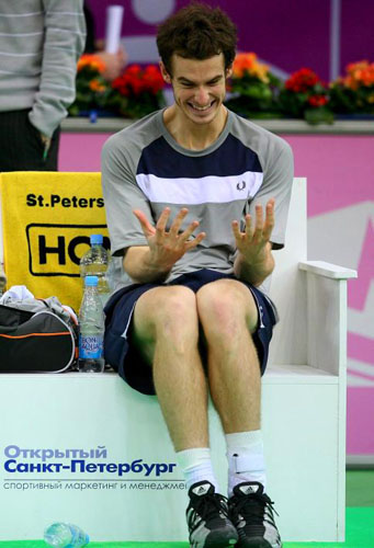 Andy Murray celebrates