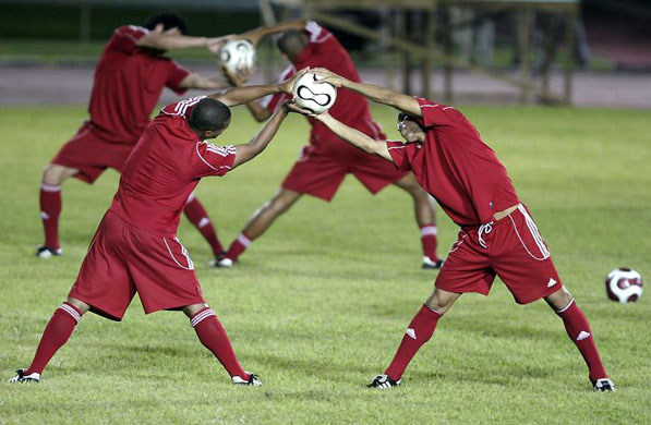September 3 2008: Cuba's national team players practice during a training session in Havana