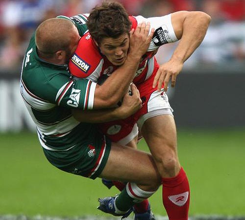 Ben Herring tackles Anthony Allen