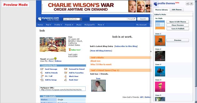 Preview mode in Profile editor